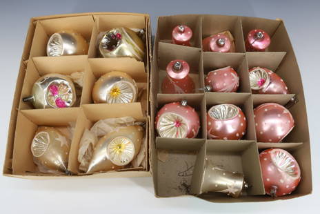 LOT OF VINTAGE CHRISTMAS ORNAMENTS: (17) GLASS ORNAMENTS. MOST MRKD. "WEST GERMANY" ON CAPS. LARGEST 4 1/2" L. PLEASE READ CAREFULLY - Terms for Purchasing and Shipping of Auction Items. Please read carefully before bidding. Hartzell&#8