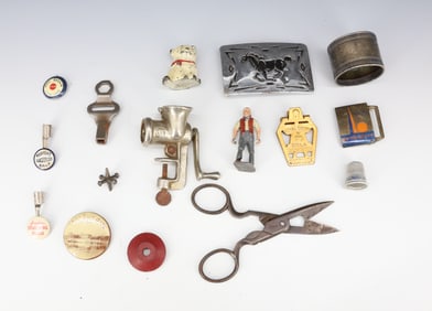 LOT OF VINTAGE SMALLS, ADVERTISING