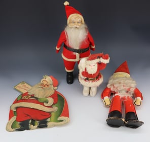 LOT OF VINTAGE SANTA CLAUS ITEMS