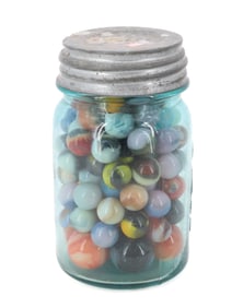 LOT OF GLASS MARBLES