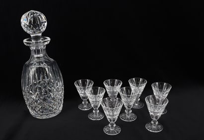 WATERFORD CRYSTAL DECANTER AND STEMWARE
