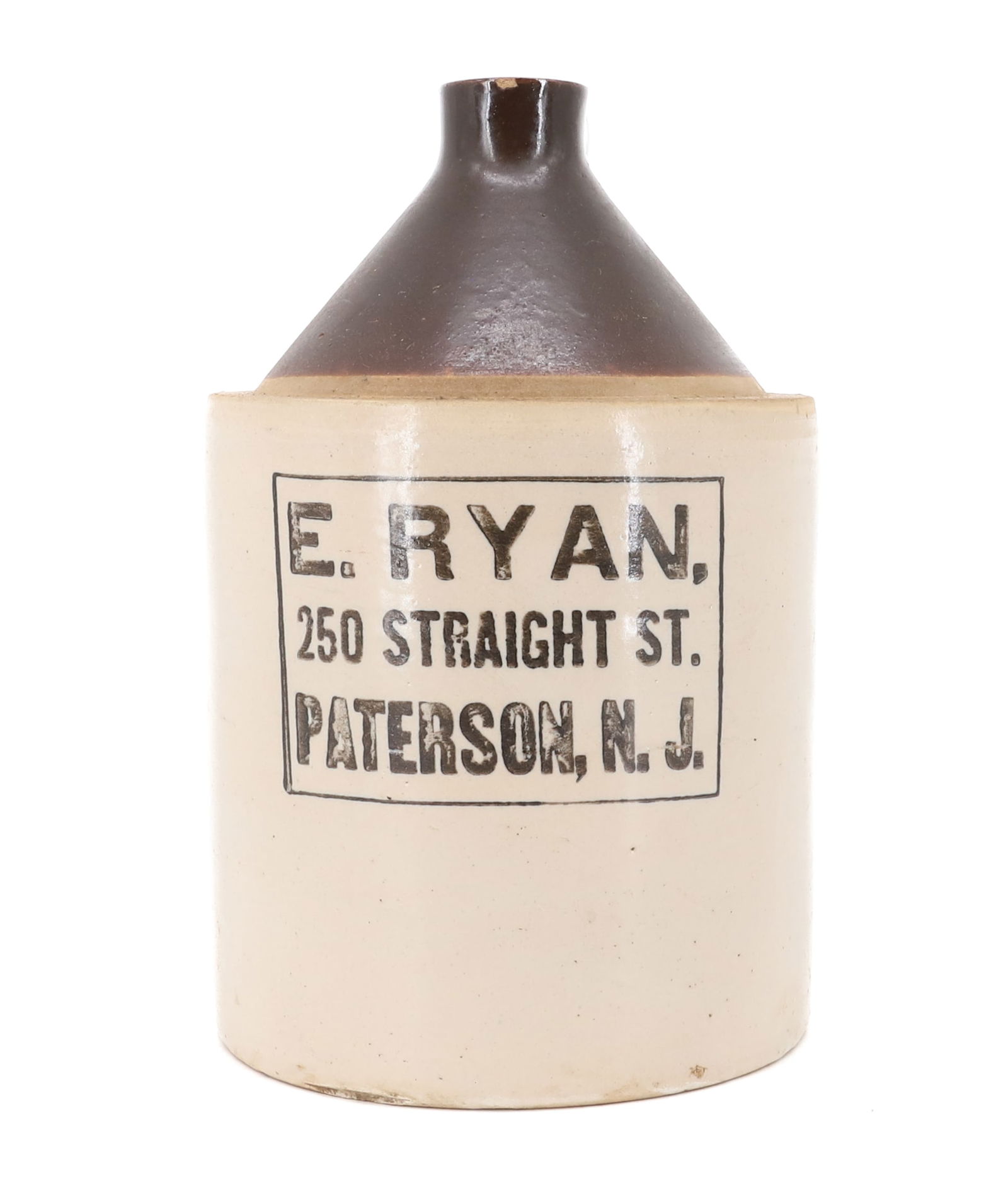 E. RYAN STONEWARE ADVERTISING JUG (1 of 6)
