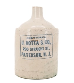 U. BOTTA & CO. STONEWARE ADVERTISING JUG