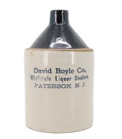 DAVID BOYLE CO. STONEWARE ADVERTISING JUG