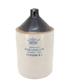 ELIGIO LAVINO & CO. STONEWARE ADVERTISING JUG