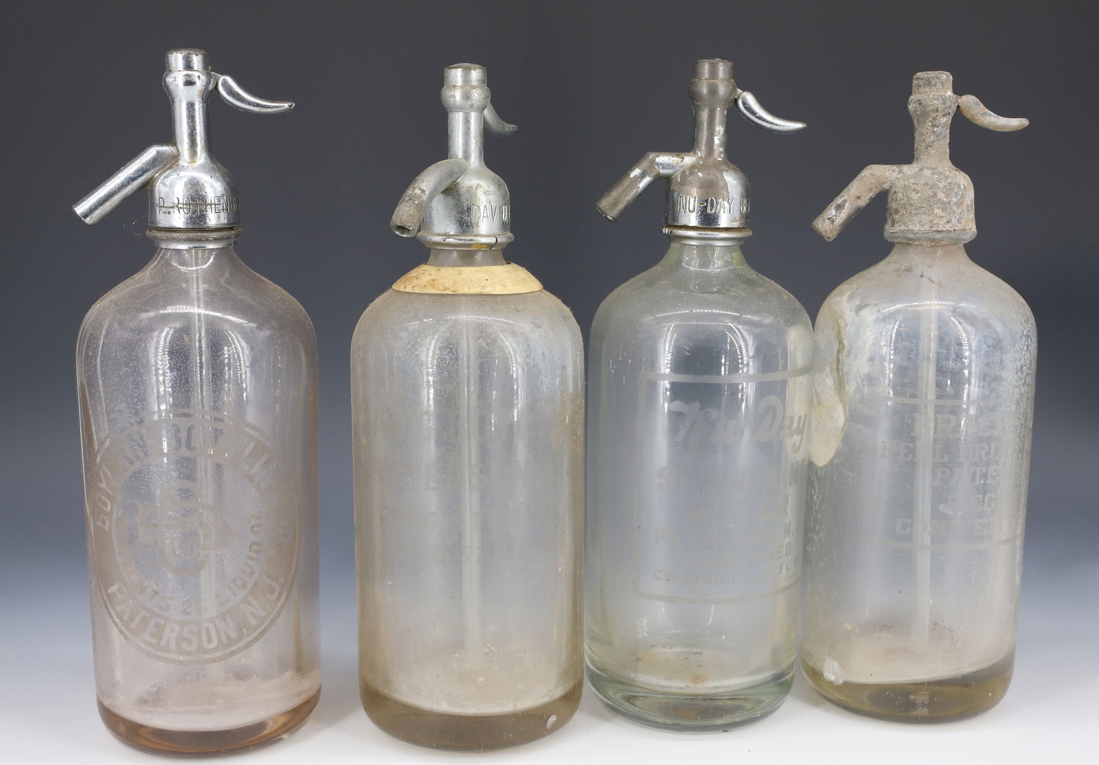 (4) PATERSON, NJ SELTZER BOTTLES (1 of 8)