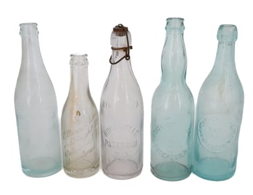 (5) PATERSON, NJ ADVERTISING BOTTLES