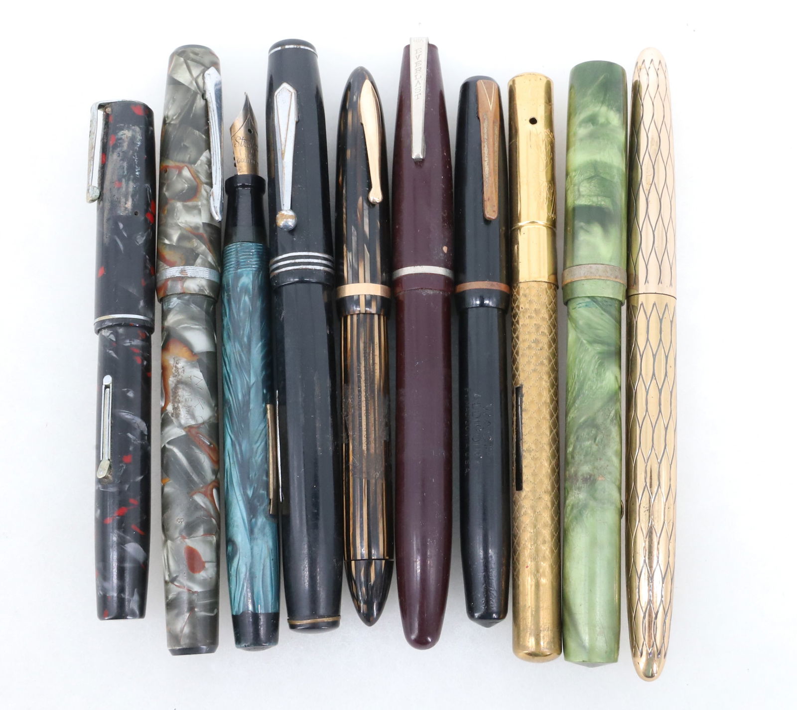 LOT OF VINTAGE PENS: INCLUDING: PARKETTE DELUXE, EVERLAST, WASP, SHEAFFER, EAGLE PENCIL CO. AND MORE. PLEASE READ CAREFULLY - Terms for Purchasing and Shipping of Auction Items. Please read carefully before bidding. Hartz