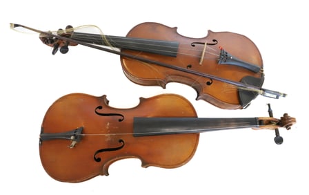 (2) ANTIQUE VIOLINS