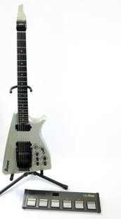 SIX-STRING ELECTRIC GUITAR: IBANEZ. MIDI ELECTRONIC GUITAR. MODEL IMG2010. WITH CASE. SERIAL # D863828. MIDI PEDAL IFC60. 37" L. PLUS, IBANEZ MIDI