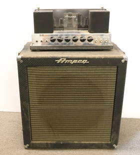 VINTAGE GUITAR AMPLIFIER: AMPEG PORTAFLEX MODEL B15-N. TUBE DRIVEN. 15" SPEAKER. UNTESTED. 21" X 21" X 15". PLEASE READ CAREFULLY - Terms for Purchasing and Shipping of Auction Items. Please read carefully before bidding. Hart
