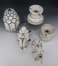 LOT OF VINTAGE LIGHT FIXTURES