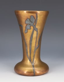 HEINTZ ARTS & CRAFTS STERLING / BRONZE VASE