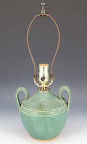 ARTS AND CRAFT POTTERY LAMP