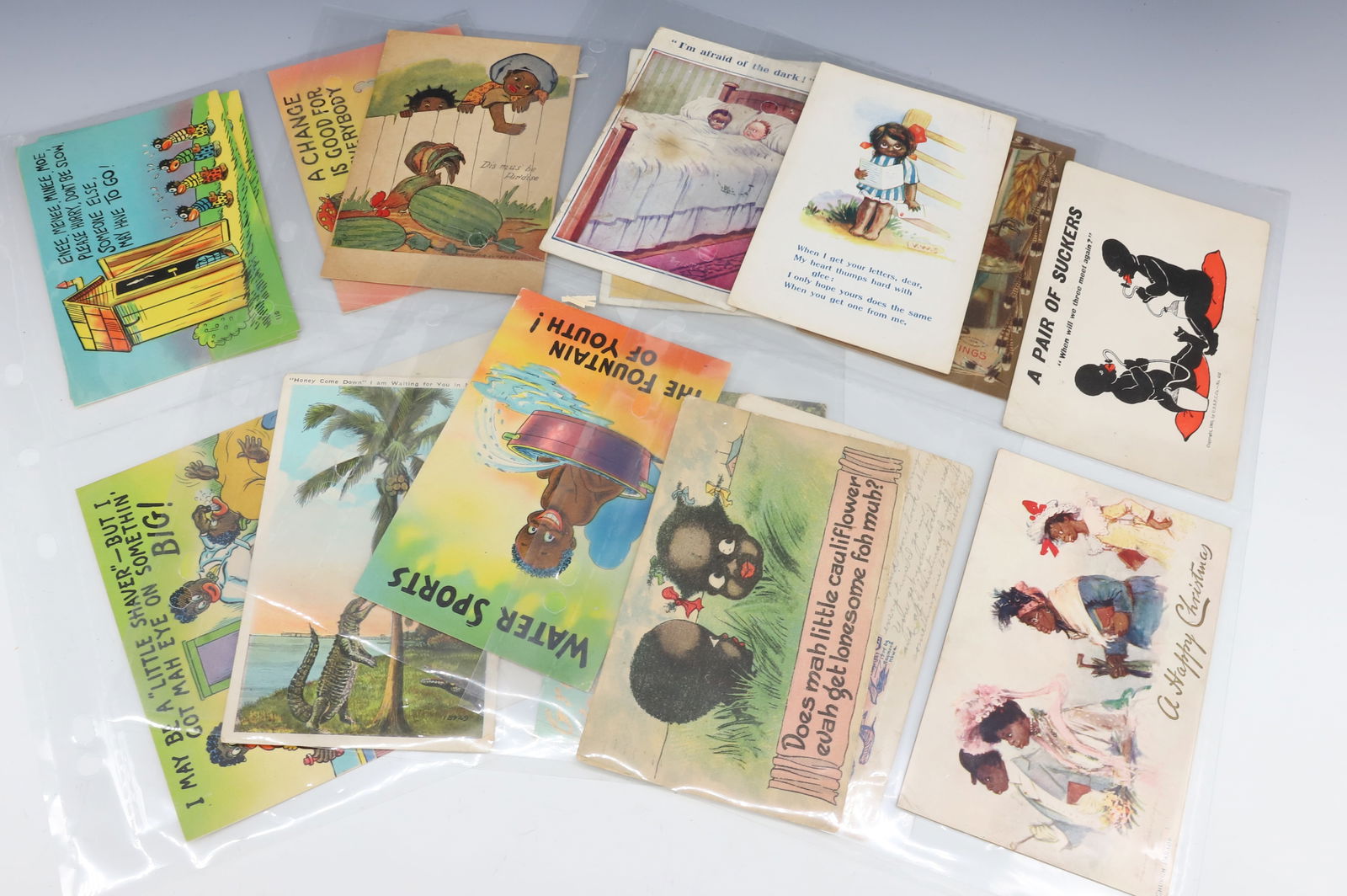 LOT OF BLACK AMERICANA POSTCARDS (1 of 3)