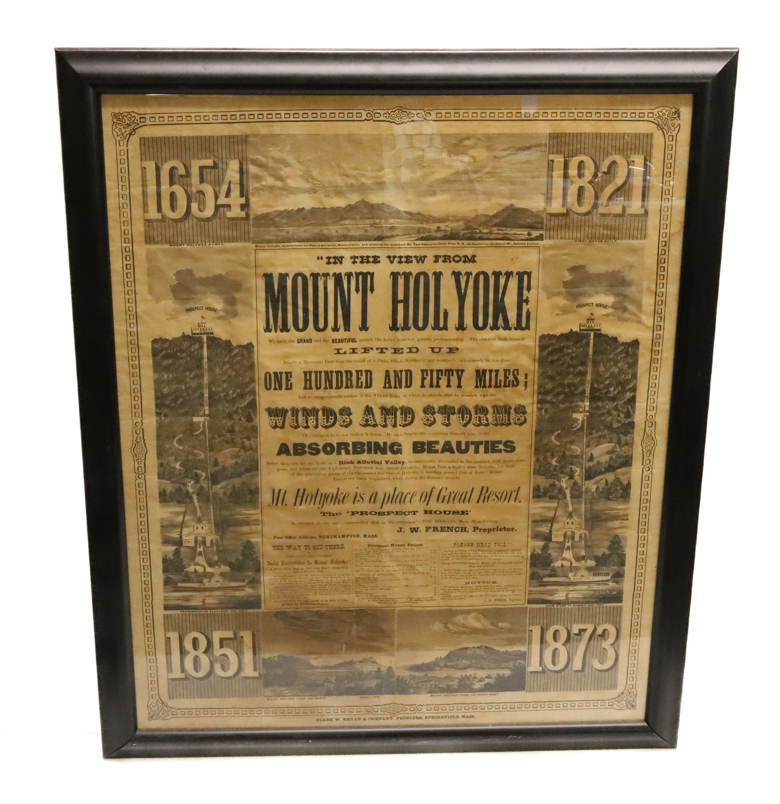 19TH C. "MOUNT HOLYOKE" BROADSIDE (1 of 7)