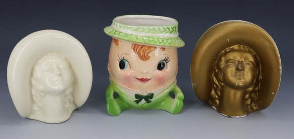 LOT OF THREE CERAMIC VASES