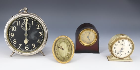 LOT OF VINTAGE ALARM CLOCKS, TIFFANY & CO.