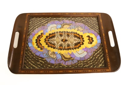 VINTAGE BUTTERFLY SERVING TRAY