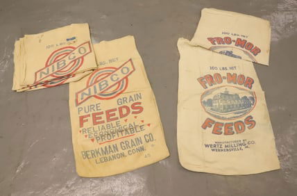 LOT OF ADVERTISING FEED SACKS