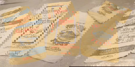 LOT OF ADVERTISING FEED SACKS