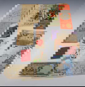 LOT OF PAPER GOODS AND CURRENCY
