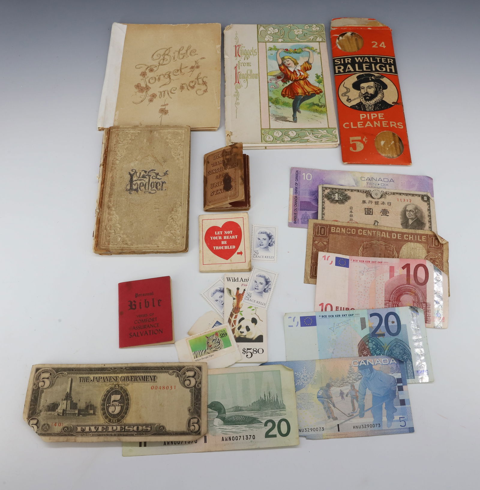 LOT OF PAPER GOODS AND CURRENCY (1 of 3)