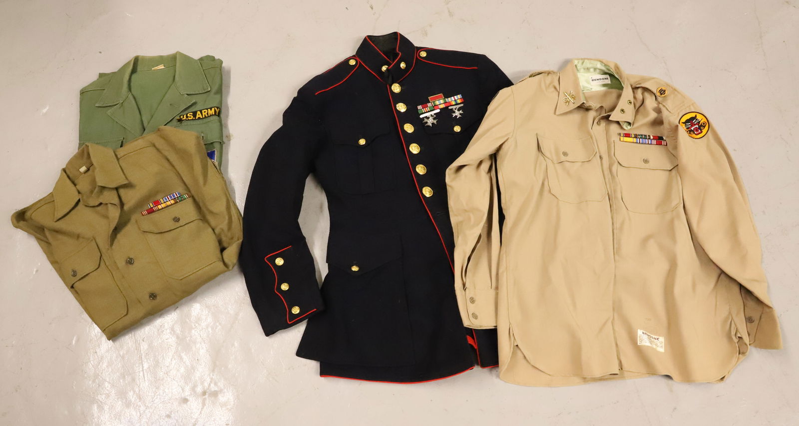 LOT OF MILITARY UNIFORMS: WOOL DRESS JACKET, SHIRTS AND MORE. PLEASE READ CAREFULLY - Terms for Purchasing and Shipping of Auction Items. Please read carefully before bidding. Hartzell’s Auction Gallery. Hartzell's Aucti