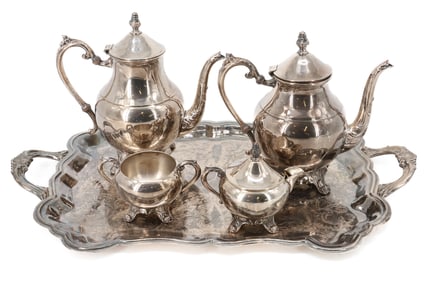 F.B. ROGERS 5-PIECE TEA SET
