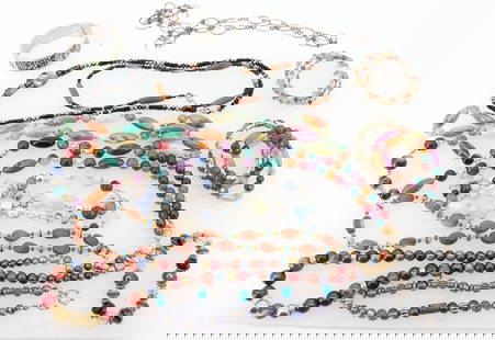 LOT OF COSTUME JEWELRY: NECKLACES AND BRACELETS. PLEASE READ CAREFULLY - Terms for Purchasing and Shipping of Auction Items. Please read carefully before bidding. Hartzell&#8217;s Auction Gallery. Hartzell's Auction Gallery