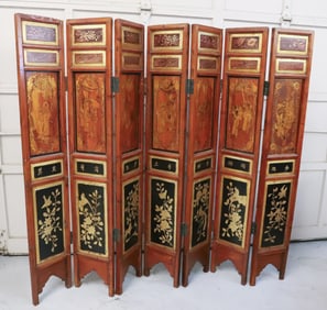 SEVEN-PANEL ASIAN SCREEN