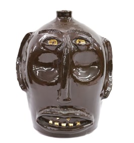 MICHAEL PERDUE POTTERY FACE JUG