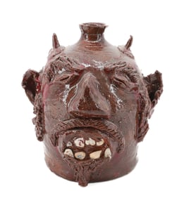 ANDY BROWN POTTERY FACE JUG