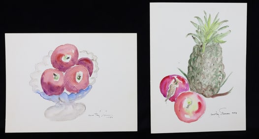 (2) DOROTHY STRAUSER WATERCOLORS ON PAPER