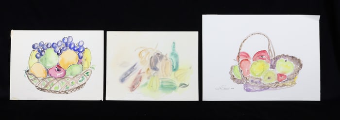 (3) DOROTHY STRAUSER WATERCOLOR ON PAPER