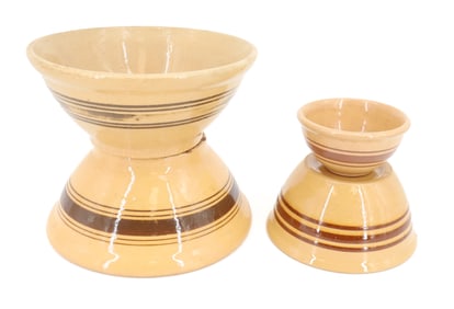 (4) YELLOW WARE MIXING BOWLS