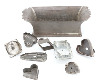 TIN BASKET AND COOKIE CUTTERS