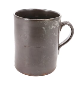 LARGE POTTERY HANDLED "MUG"