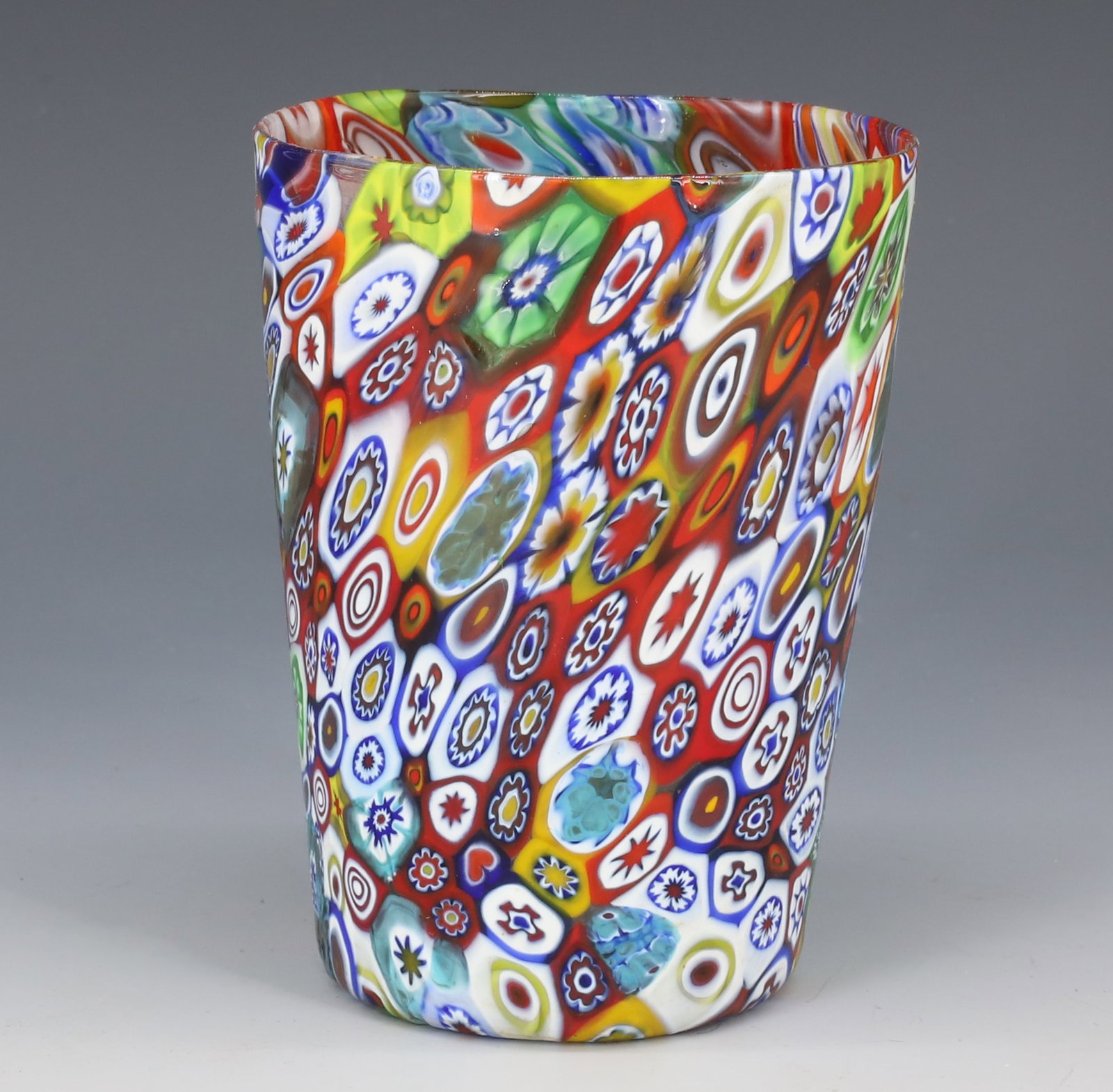 MURANO GLASS TUMBLER: MILLEFIORI GLASS 4 1/4" H. PLEASE READ CAREFULLY - Terms for Purchasing and Shipping of Auction Items. Please read carefully before bidding. Hartzell’s Auction Gallery. Hartzell's Auction Galler