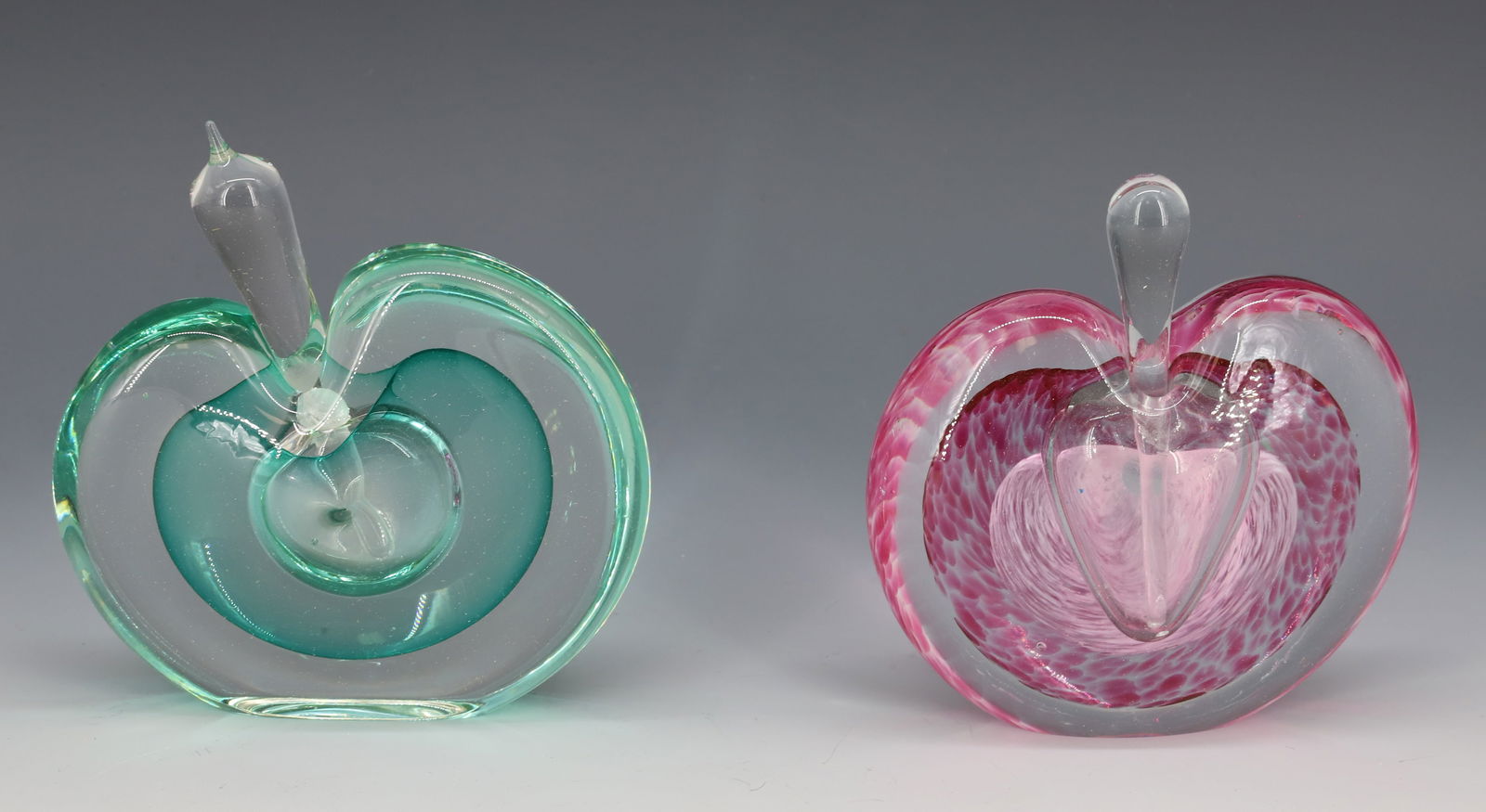 (2) ART GLASS PERFUME BOTTLES (1 of 6)