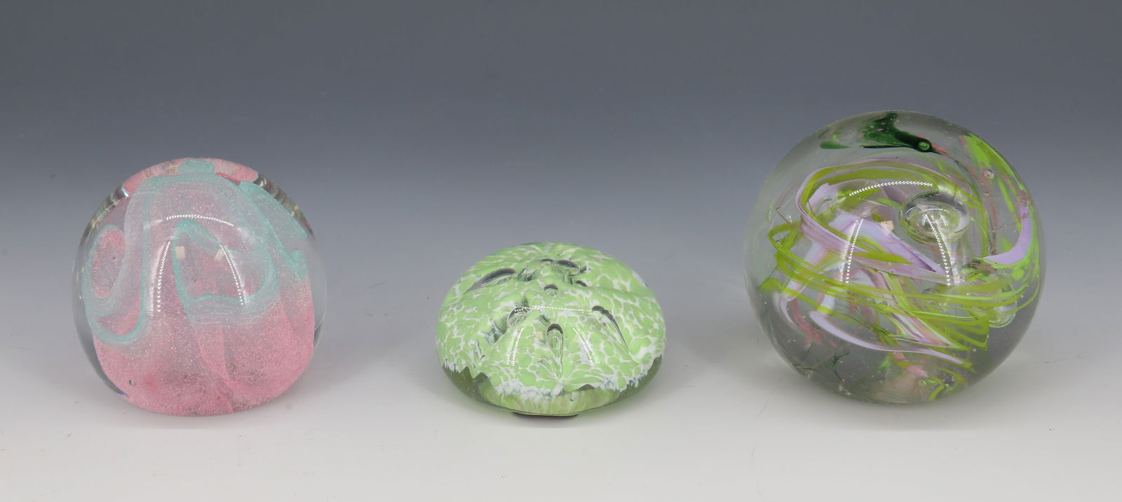 (3) ART GLASS PAPERWEIGHTS (1 of 6)
