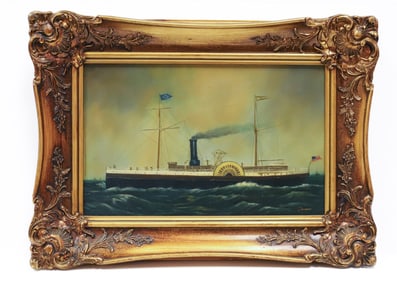FRAMED OIL ON CANVAS, JEMES