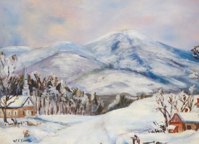 OIL ON ARTIST'S BOARD, W.E. BAUM