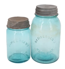 (2) BAMBERGER'S MASON JARS