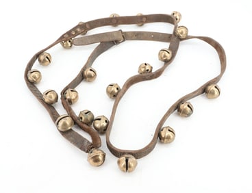 STRAP OF BRASS SLEIGH BELLS