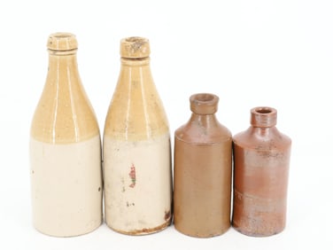 (4) STONEWARE BOTTLES