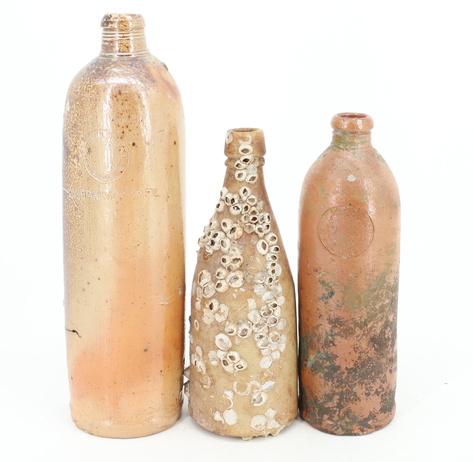 (3) STONEWARE BOTTLES (1 of 8)
