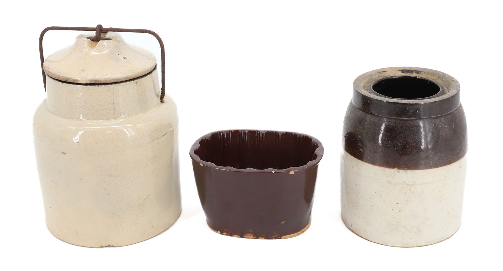 STONEWARE PRESERVE JARS AND FOOD MOLD (1 of 5)