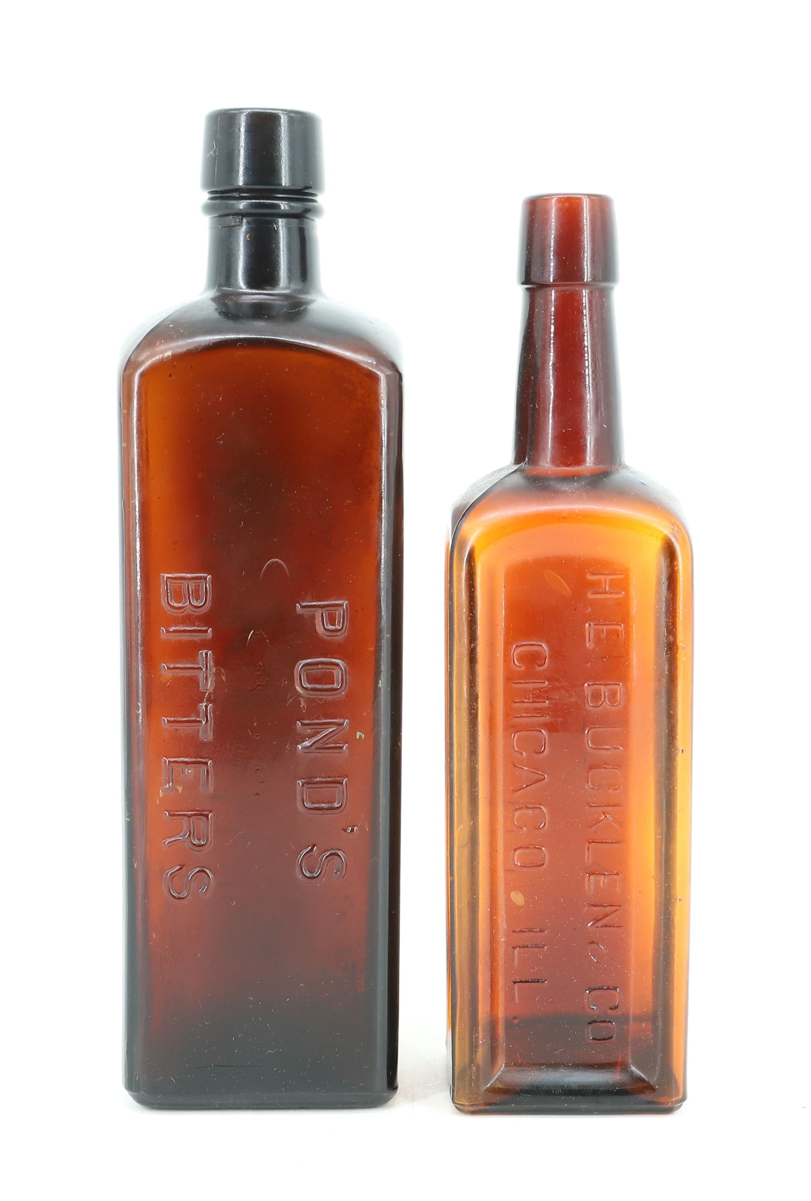(2) AMBER BITTERS BOTTLES (1 of 5)