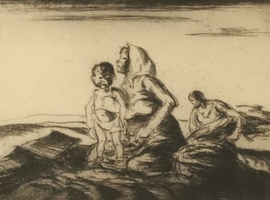 END OF THE HARVEST LITHOGRAPH, JOHN E. COSTIGAN